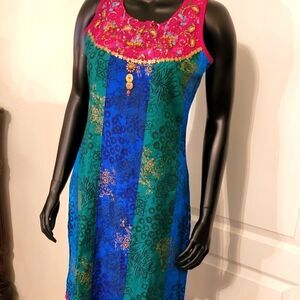BRAND NEW HAUTE CURRY CASUAL SHORT SLEEVE MULTI-COLOR DRESS